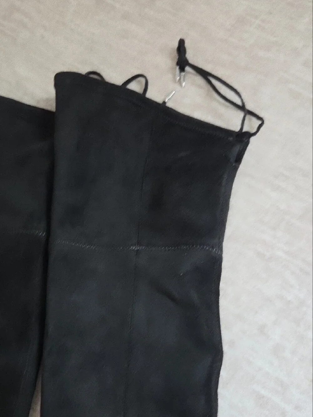 Dolce Vita Black Lace-Up Over-the-Knee Boots